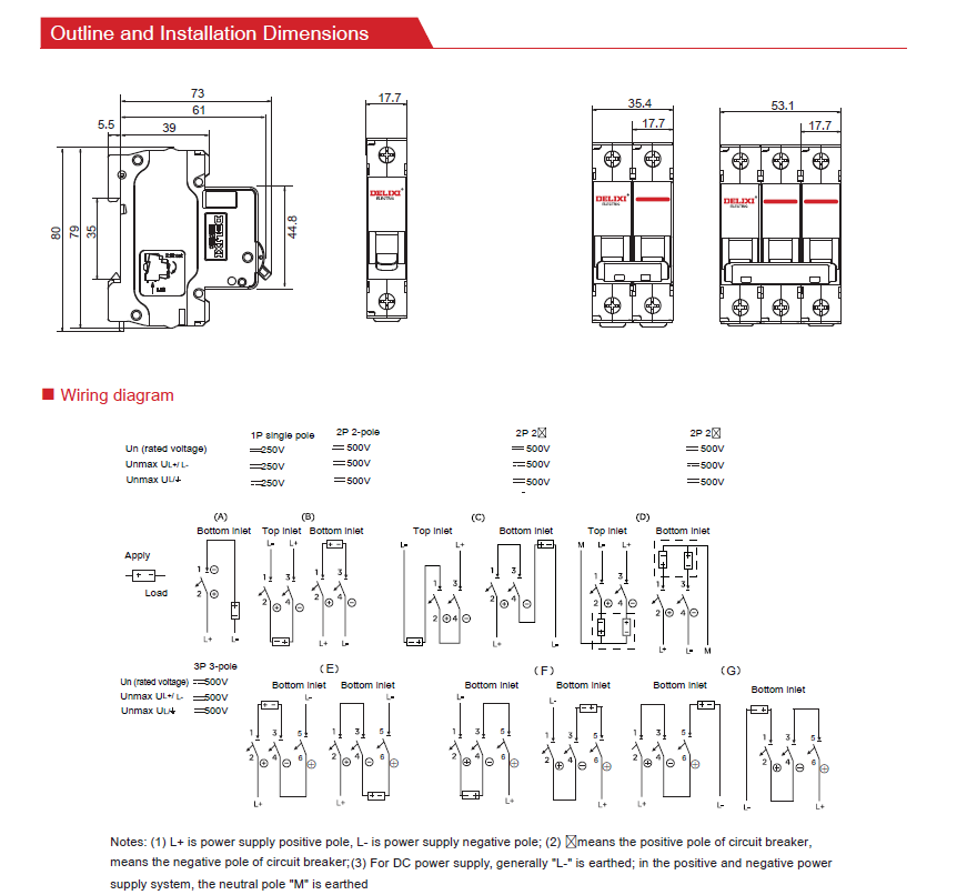 Delixi Electric-Dc Miniaturee Standard Circuit Breaker